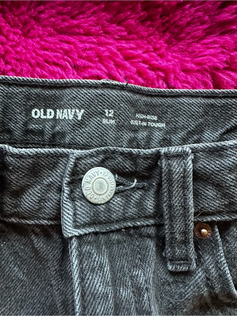 Old Navy Black Distressed Denim Shorts 12 Slim